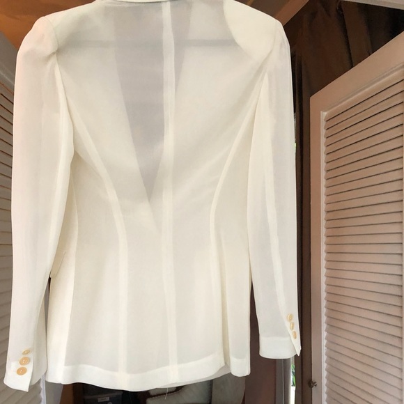 Donna Karan black label couture sheer blazer - Picture 2 of 7